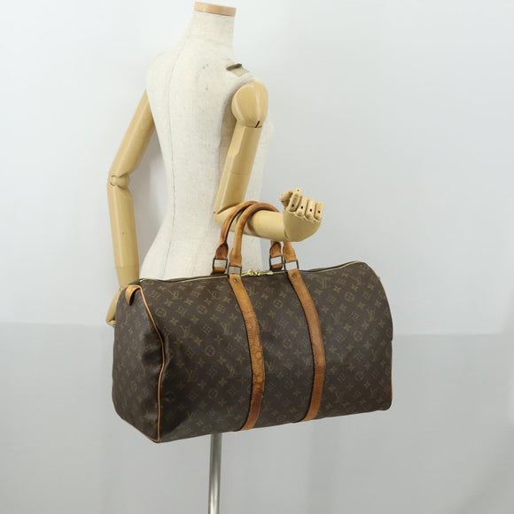 LOUIS VUITTON Monogram Keepall 50 Boston Bag M41426 LV Auth 155661