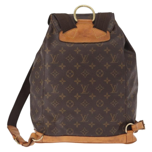 LOUIS VUITTON Monogram Montsouris GM Rucksack M51135 LV Auth 155672