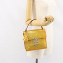 LOUIS VUITTON Monogram Vernis Spring Street Hand Bag Gris M91029 LV Auth 155681-22