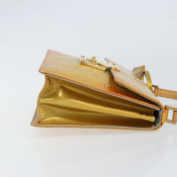 LOUIS VUITTON Monogram Vernis Spring Street Hand Bag Gris M91029 LV Auth 155681