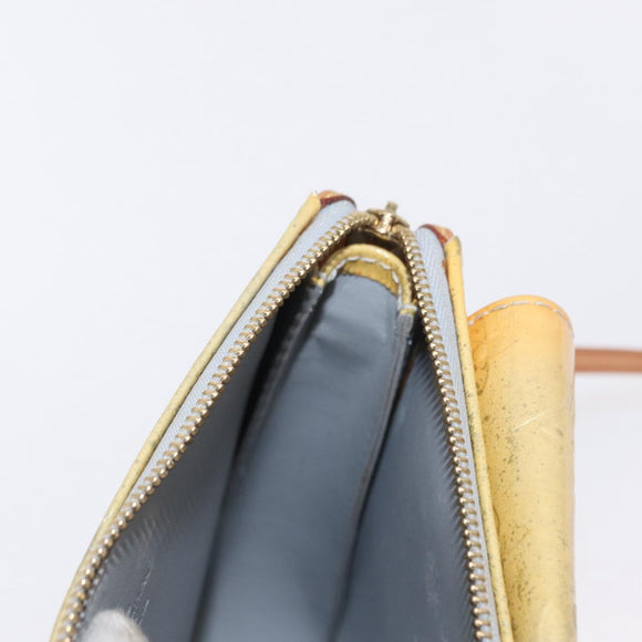 LOUIS VUITTON Monogram Vernis Motto Accessory Pouch Gris M91030 LV Auth 155682