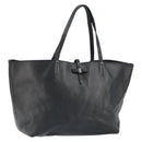 Salvatore Ferragamo Vala Tote Bag Leather Black Auth 155686-1