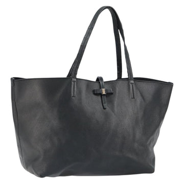 Salvatore Ferragamo Vala Tote Bag Leather Black Auth 155686