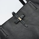 Salvatore Ferragamo Vala Tote Bag Leather Black Auth 155686-14