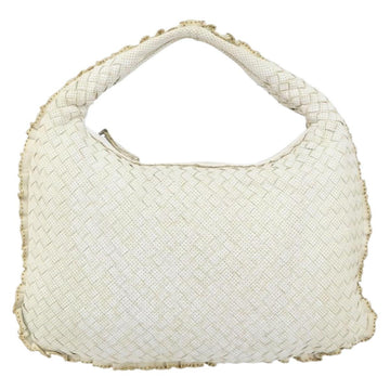 BOTTEGA VENETA INTRECCIATO Hobo Shoulder Bag Leather White 115653 Auth 155688 - 0