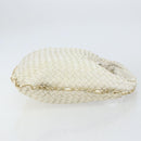BOTTEGA VENETA INTRECCIATO Hobo Shoulder Bag Leather White 115653 Auth 155688-4
