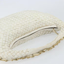 BOTTEGA VENETA INTRECCIATO Hobo Shoulder Bag Leather White 115653 Auth 155688-6