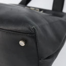 Salvatore Ferragamo Gancini Hand Bag Leather Black Silver Auth 155690-10