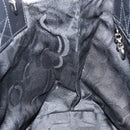 Salvatore Ferragamo Gancini Hand Bag Leather Black Silver Auth 155690-18