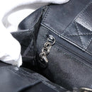 Salvatore Ferragamo Gancini Hand Bag Leather Black Silver Auth 155690-19