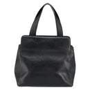 Salvatore Ferragamo Gancini Hand Bag Leather Black Silver Auth 155690-3
