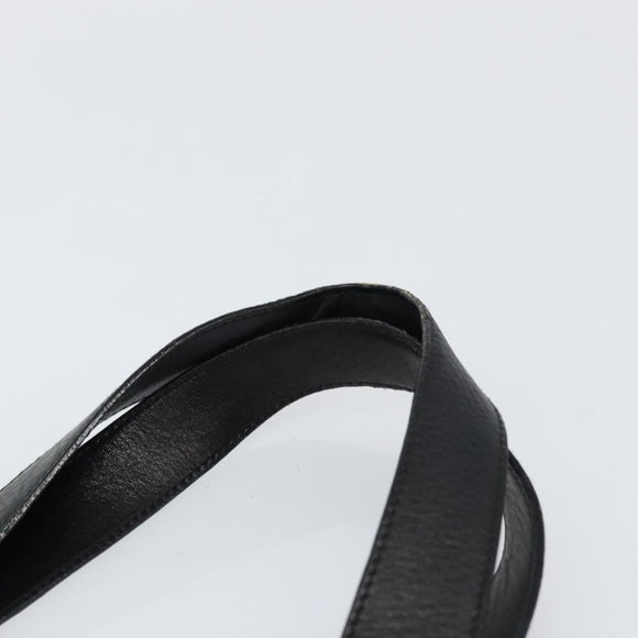 Salvatore Ferragamo Gancini Hand Bag Leather Black Silver Auth 155690