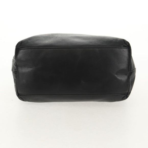 PRADA Shoulder Bag Leather Black Auth 155691V