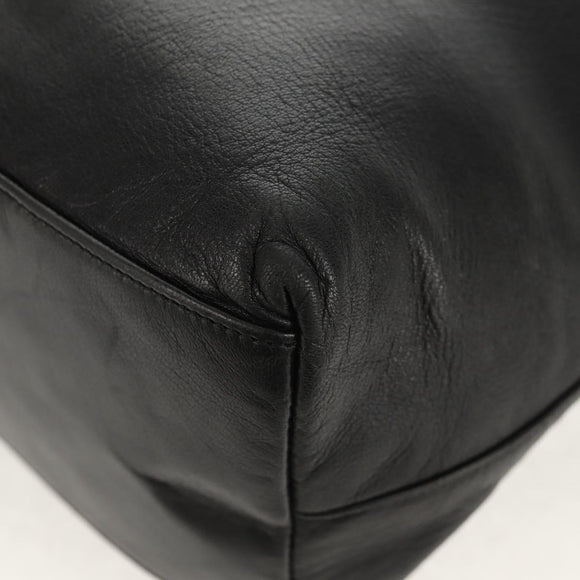 PRADA Shoulder Bag Leather Black Auth 155691V