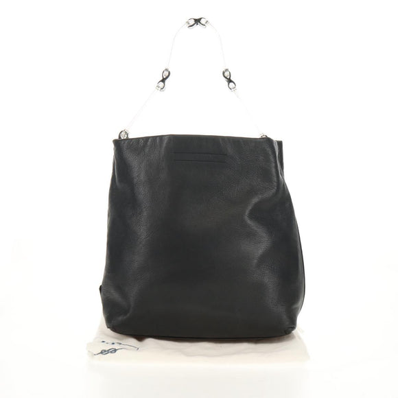 PRADA Shoulder Bag Leather Black Auth 155691V