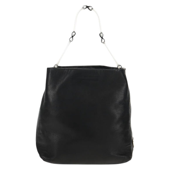 PRADA Shoulder Bag Leather Black Auth 155691V