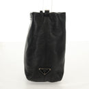 PRADA Shoulder Bag Leather Black Auth 155691V-4
