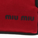 Miu Miu Body Bag Wool Red Auth 155692-17