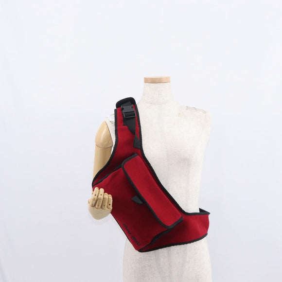 Miu Miu Body Bag Wool Red Auth 155692