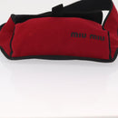 Miu Miu Body Bag Wool Red Auth 155692-5