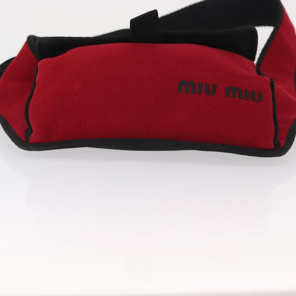 Miu Miu Body Bag Wool Red Auth 155692