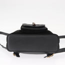 GUCCI Bamboo Backpack Suede Black Gold Auth 155693-13
