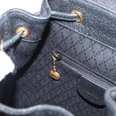 GUCCI Bamboo Backpack Suede Black Gold Auth 155693-25