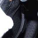 GUCCI Bamboo Backpack Suede Black Gold Auth 155693-26