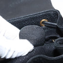 GUCCI Bamboo Backpack Suede Black Gold Auth 155693-27