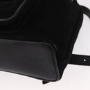 GUCCI Bamboo Backpack Suede Black Gold 003 1956 0030 Auth 155694-18