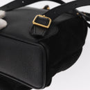 GUCCI Bamboo Backpack Suede Black Gold 003 1956 0030 Auth 155694-20