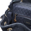 GUCCI Bamboo Backpack Suede Black Gold 003 1956 0030 Auth 155694-26