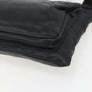 PRADA Shoulder Bag Leather Black Silver Auth 155697-8