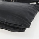 PRADA Schoudertas Leer Zwart Zilver Auth 155697A-16