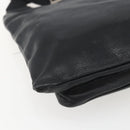 PRADA Shoulder Bag Leather Black Silver Auth 155697-17
