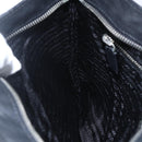 PRADA Shoulder Bag Leather Black Silver Auth 155697-23