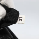 PRADA Shoulder Bag Leather Black Silver Auth 155697-11