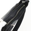 PRADA Schoudertas Leer Zwart Zilver Auth 155697A-6