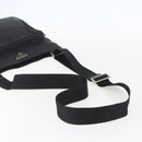 PRADA Schoudertas Leer Zwart Zilver Auth 155697A-7