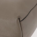 PRADA Shoulder Bag Leather Gray Gold Auth 155698-11