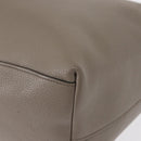 PRADA Shoulder Bag Leather Gray Gold Auth 155698-12