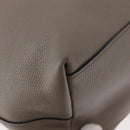 PRADA Shoulder Bag Leather Gray Gold Auth 155698-13