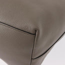 PRADA Shoulder Bag Leather Gray Gold Auth 155698-14