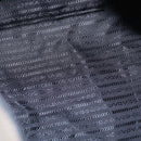 PRADA Shoulder Bag Leather Gray Gold Auth 155698-16