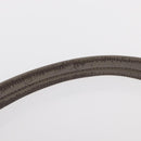 PRADA Shoulder Bag Leather Gray Gold Auth 155698-9