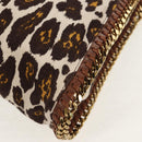 Stella MacCartney Chain Falabella Bag Canvas Brown Gold 234387 Auth 155699-12