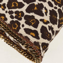 Stella MacCartney Chain Falabella Bag Canvas Brown Gold 234387 Auth 155699-13