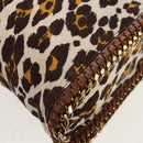 Stella MacCartney Chain Falabella Bag Canvas Brown Gold 234387 Auth 155699-14