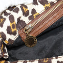 Stella MacCartney Chain Falabella Bag Canvas Brown Gold 234387 Auth 155699-19