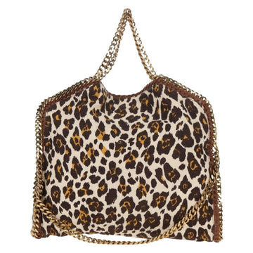 Stella MacCartney Chain Falabella Bag Canvas Brown Gold 234387 Auth 155699 - 0